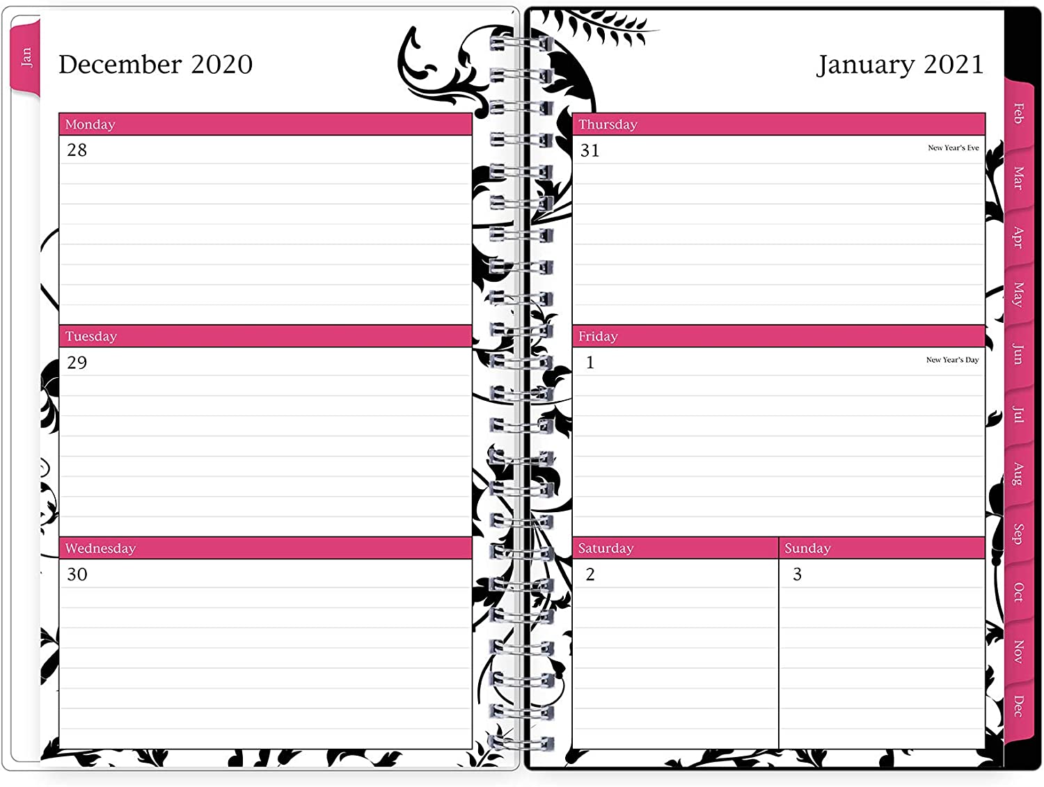 Blue Sky 2021 Weekly & Monthly Planner, Flexible Cover, Twin-Wire Binding, 8.5" x 11", Analeis (124091) - Image 3